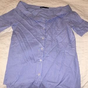 Blue striped blouse